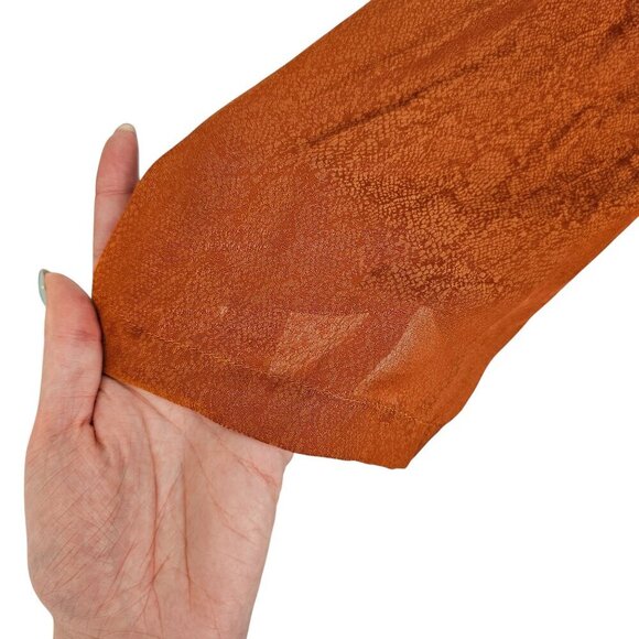 Free People Orange Snake Print Button Closure Mini Dress Sz S - Picture 4 of 12